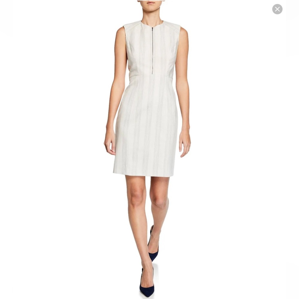 Elie Tahari Galiena size 10 Striped Zip-Front Dress - Picture 2 of 16